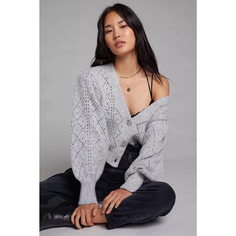 Anthropologie Pointelle Cardigan